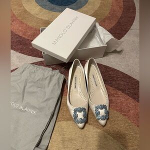 Size 8 Manolo Blahnik Bridal Flats